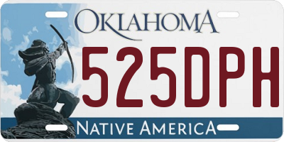 OK license plate 525DPH