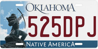 OK license plate 525DPJ