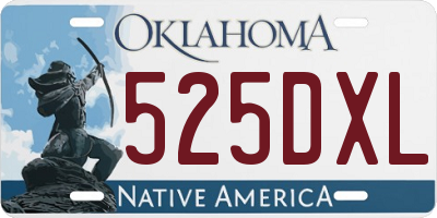 OK license plate 525DXL