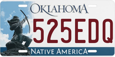 OK license plate 525EDQ