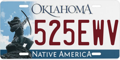 OK license plate 525EWV