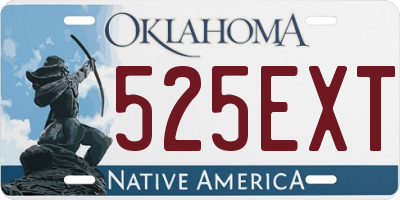 OK license plate 525EXT