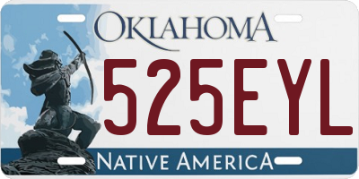 OK license plate 525EYL