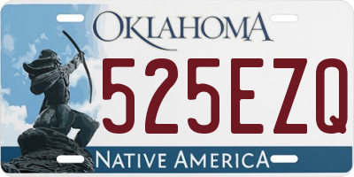 OK license plate 525EZQ