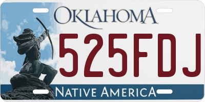 OK license plate 525FDJ