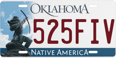 OK license plate 525FIV