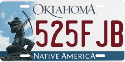 OK license plate 525FJB