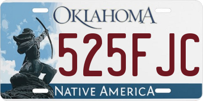 OK license plate 525FJC
