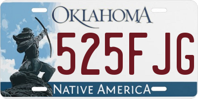 OK license plate 525FJG