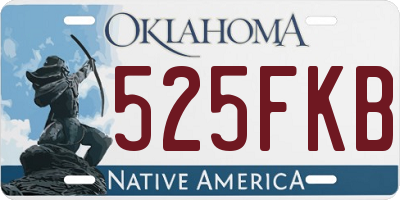 OK license plate 525FKB