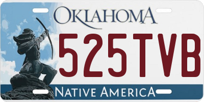 OK license plate 525TVB