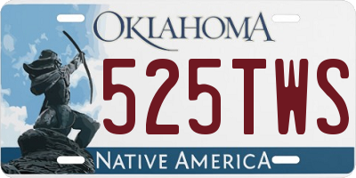 OK license plate 525TWS