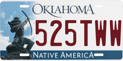 OK license plate 525TWW