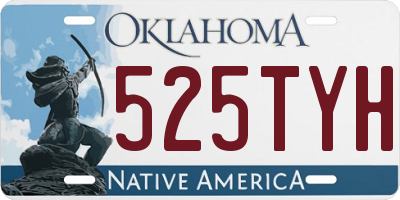 OK license plate 525TYH