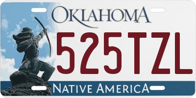 OK license plate 525TZL