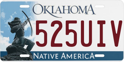 OK license plate 525UIV