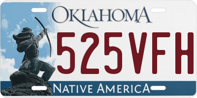 OK license plate 525VFH