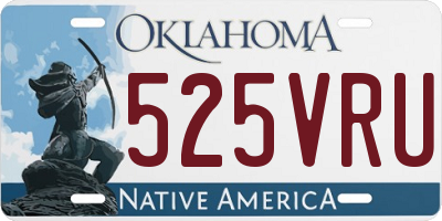 OK license plate 525VRU