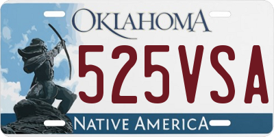 OK license plate 525VSA
