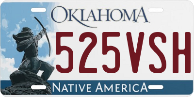 OK license plate 525VSH