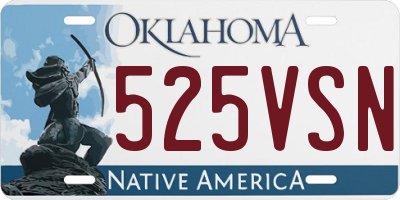 OK license plate 525VSN