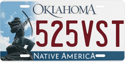 OK license plate 525VST