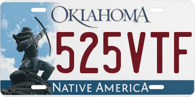 OK license plate 525VTF