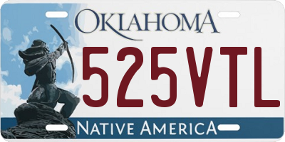 OK license plate 525VTL