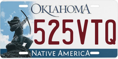 OK license plate 525VTQ