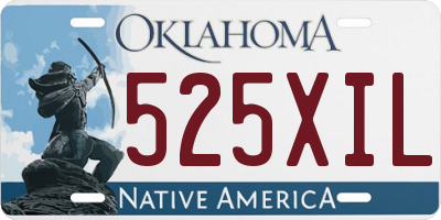 OK license plate 525XIL