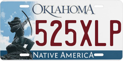 OK license plate 525XLP