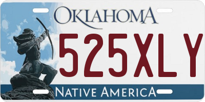 OK license plate 525XLY