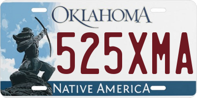 OK license plate 525XMA
