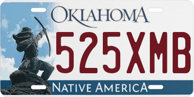 OK license plate 525XMB