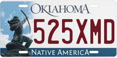 OK license plate 525XMD