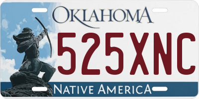 OK license plate 525XNC