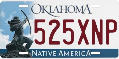 OK license plate 525XNP