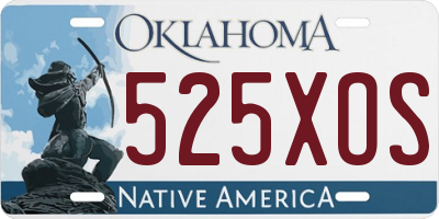 OK license plate 525XOS