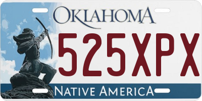 OK license plate 525XPX