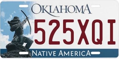 OK license plate 525XQI