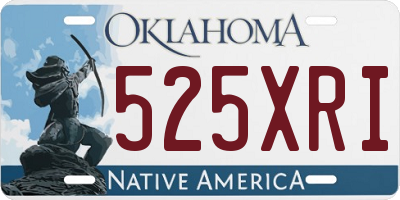 OK license plate 525XRI