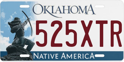 OK license plate 525XTR