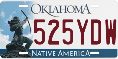 OK license plate 525YDW