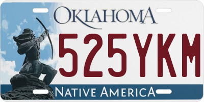 OK license plate 525YKM
