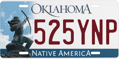 OK license plate 525YNP