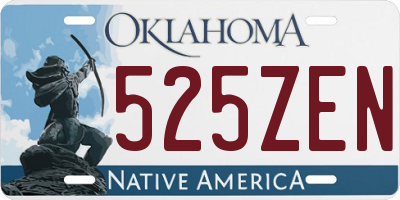 OK license plate 525ZEN
