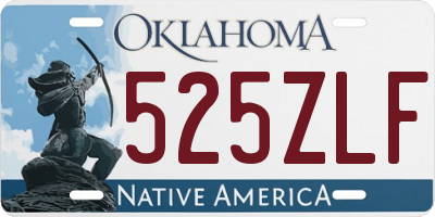 OK license plate 525ZLF