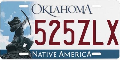 OK license plate 525ZLX