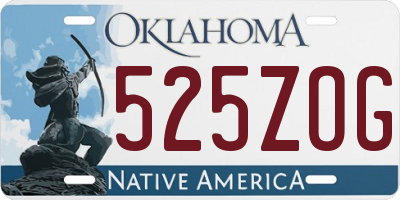 OK license plate 525ZOG