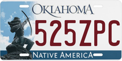 OK license plate 525ZPC